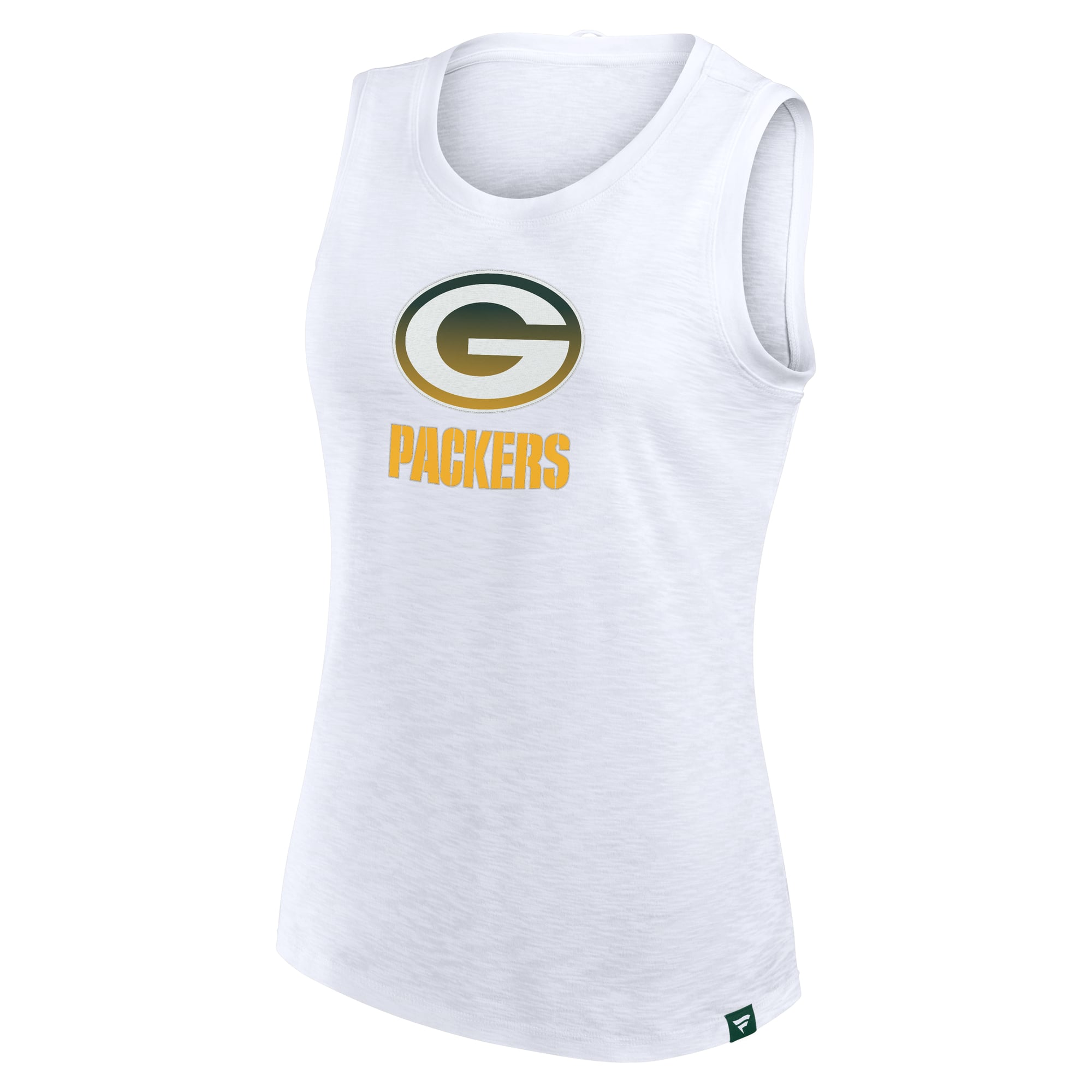 Women's Fanatics  White Green Bay Packers Slub Tank Top